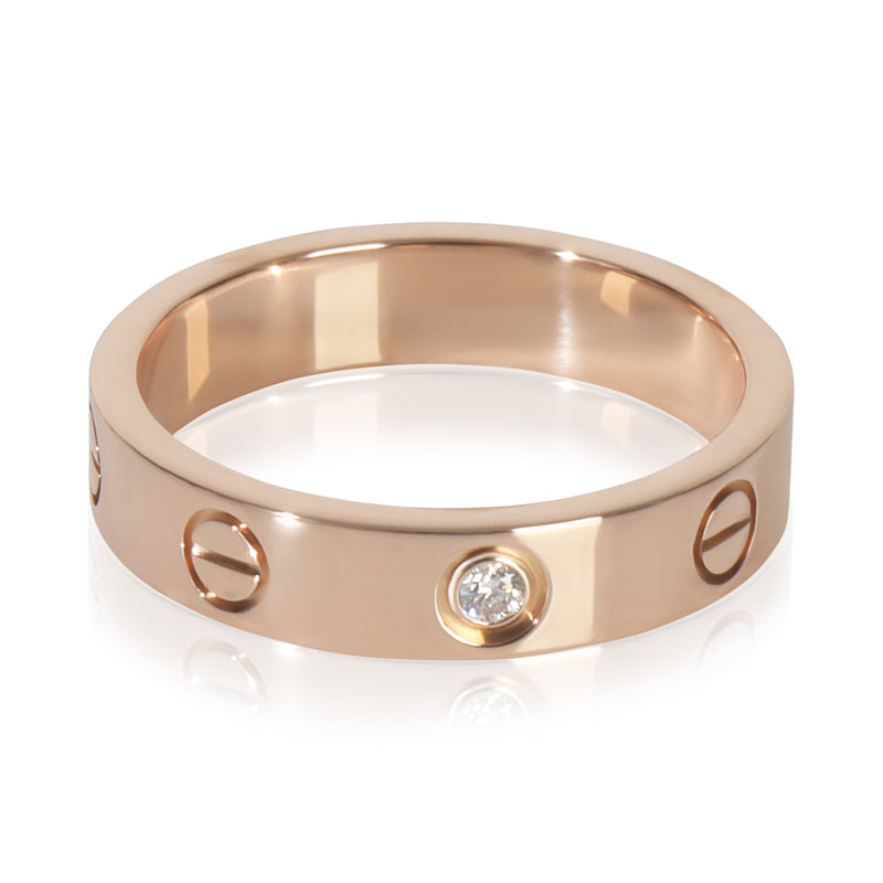 Rose Gold Diamond Small Model Love Ring