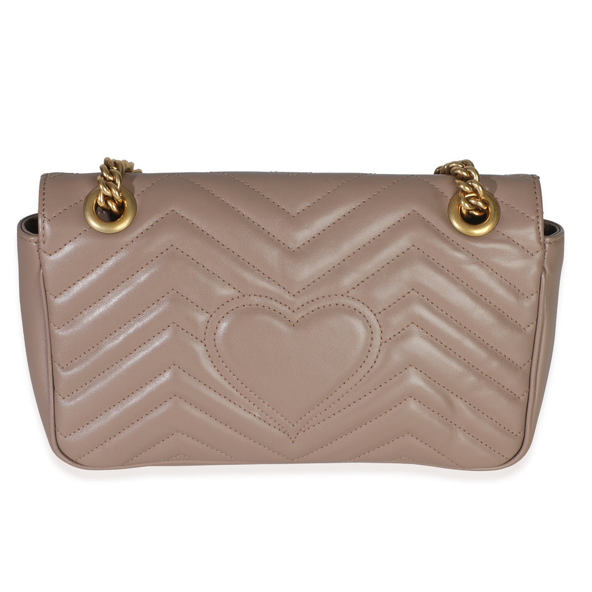 Gucci Porcelain Rose Calfskin Matelasse Medium GG Marmont Shoulder Bag Handbag bv