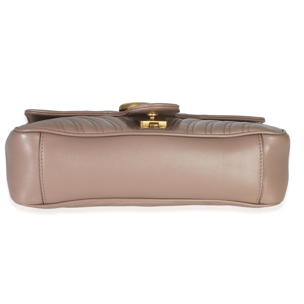 Gucci Porcelain Rose Calfskin Matelasse Medium GG Marmont Shoulder Bag Handbag stamp