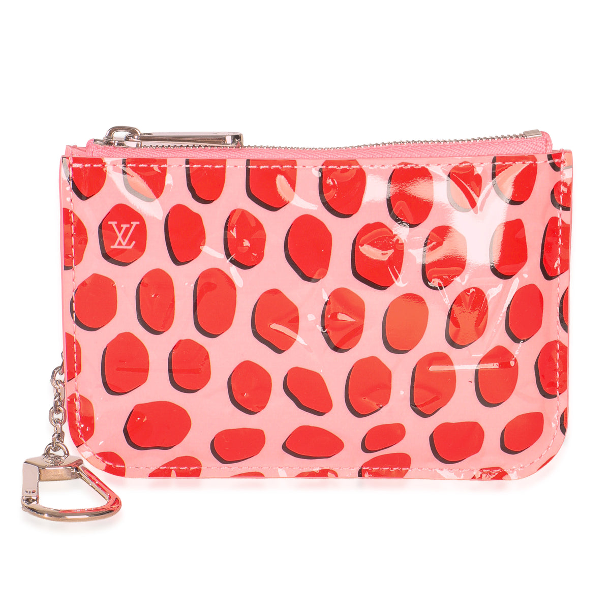 Pink Monogram Vernis Jungle Dots Pochette Cles Key Change Holder
