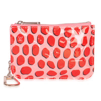 Pink Monogram Vernis Jungle Dots Pochette Cles Key Change Holder