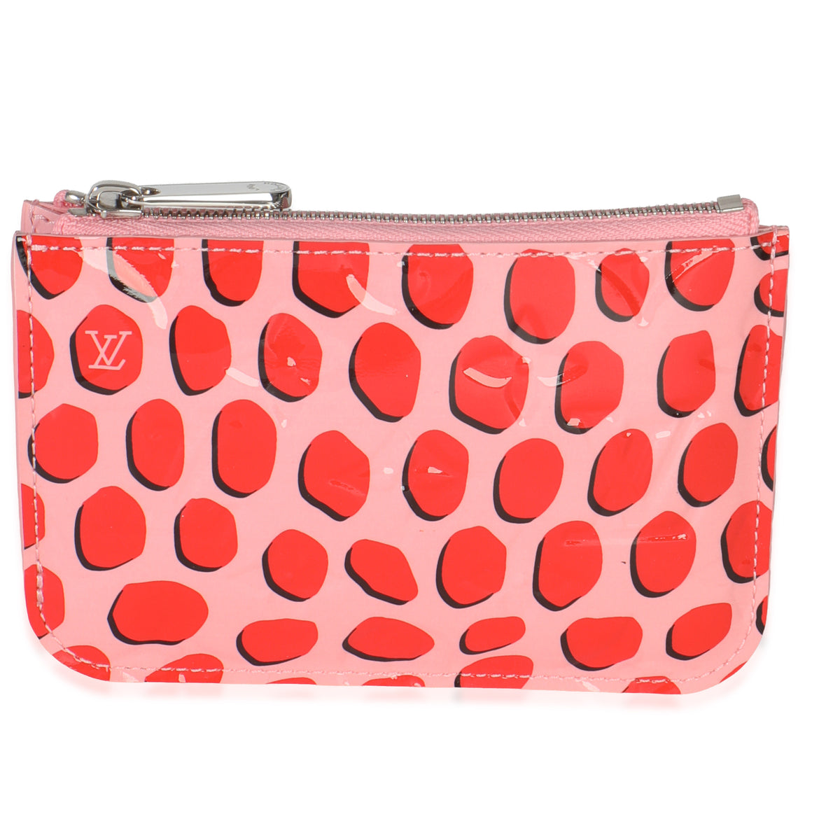 Pink Monogram Vernis Jungle Dots Pochette Cles Key Change Holder