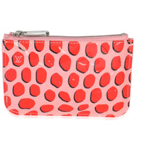 Pink Monogram Vernis Jungle Dots Pochette Cles Key Change Holder