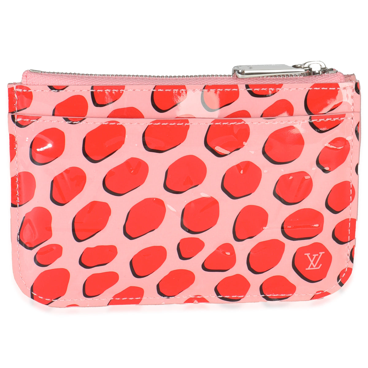 Pink Monogram Vernis Jungle Dots Pochette Cles Key Change Holder