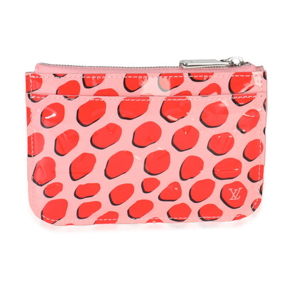 Pink Monogram Vernis Jungle Dots Pochette Cles Key Change Holder