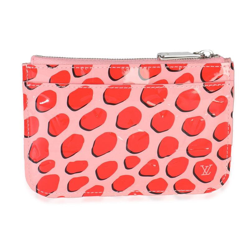 Pink Monogram Vernis Jungle Dots Pochette Cles Key Change Holder