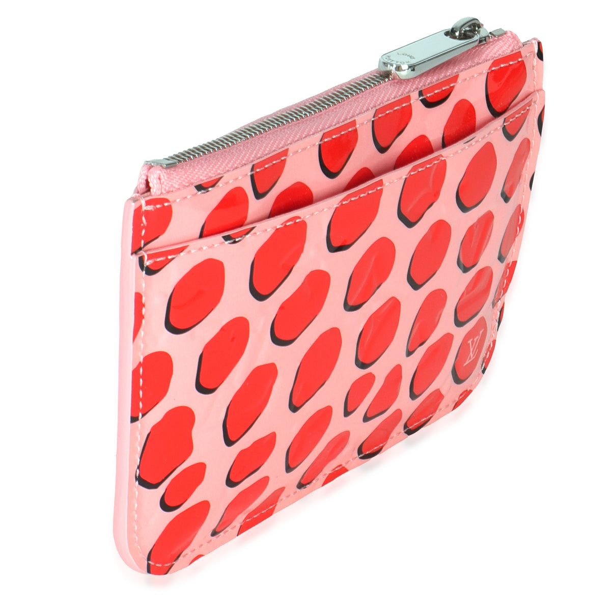 Pink Monogram Vernis Jungle Dots Pochette Cles Key Change Holder