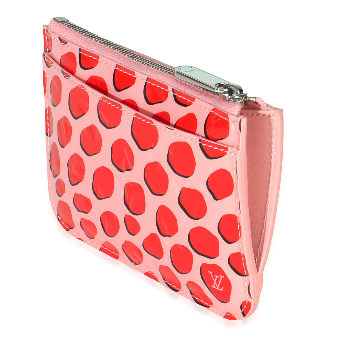 Pink Monogram Vernis Jungle Dots Pochette Cles Key Change Holder