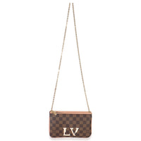 Damier Ebene Canvas Double Zip Pochette