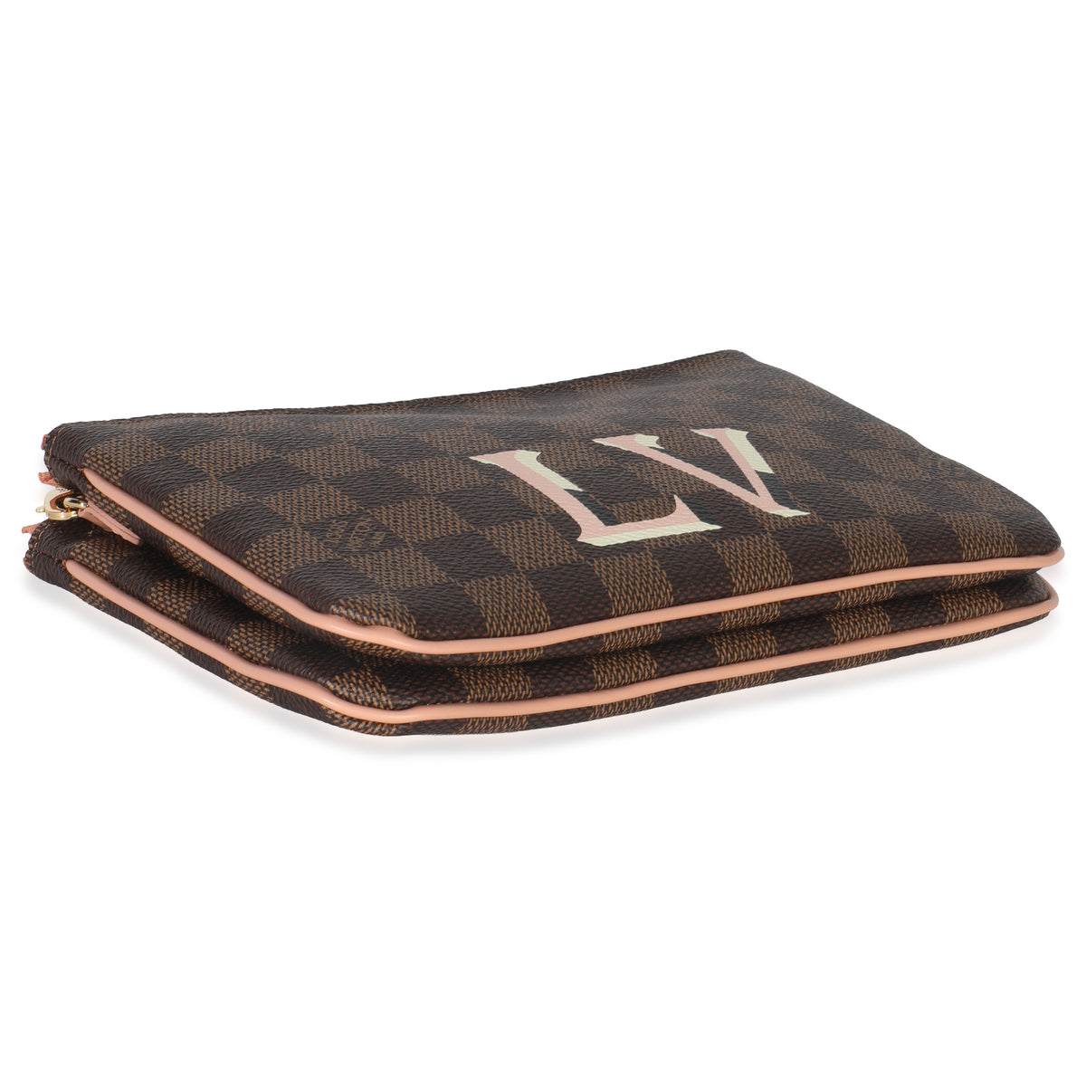 Damier Ebene Canvas Double Zip Pochette