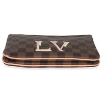 Damier Ebene Canvas Double Zip Pochette