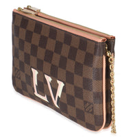 Damier Ebene Canvas Double Zip Pochette