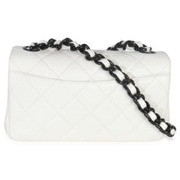 White Quilted Caviar Mini My Everything Flap Handbag