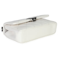 White Quilted Caviar Mini My Everything Flap Handbag