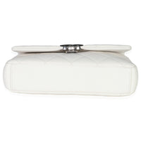 White Quilted Caviar Mini My Everything Flap Handbag