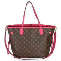 Fuschia Monogram Canvas Inside Out Neverfull Bandouliere MM