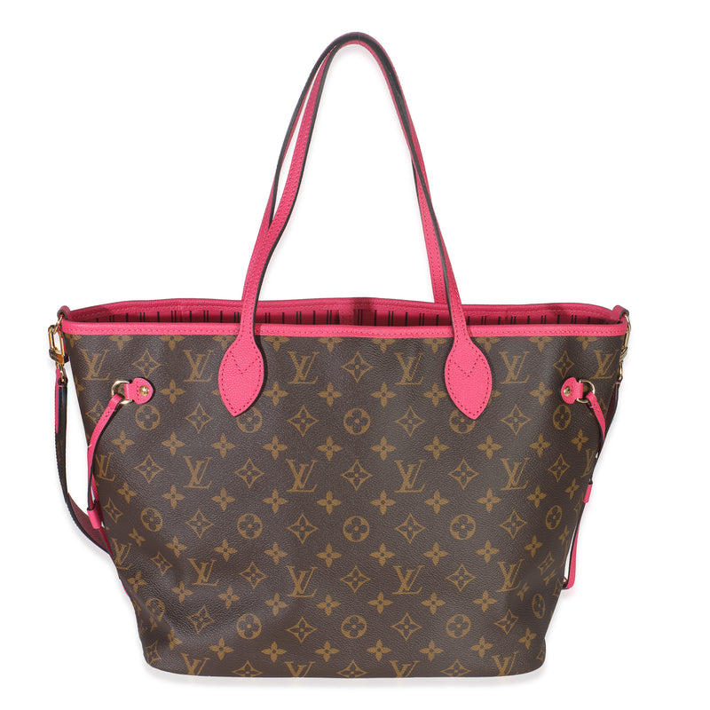 Fuschia Monogram Canvas Inside Out Neverfull Bandouliere MM