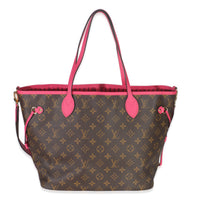 Fuschia Monogram Canvas Inside Out Neverfull Bandouliere MM