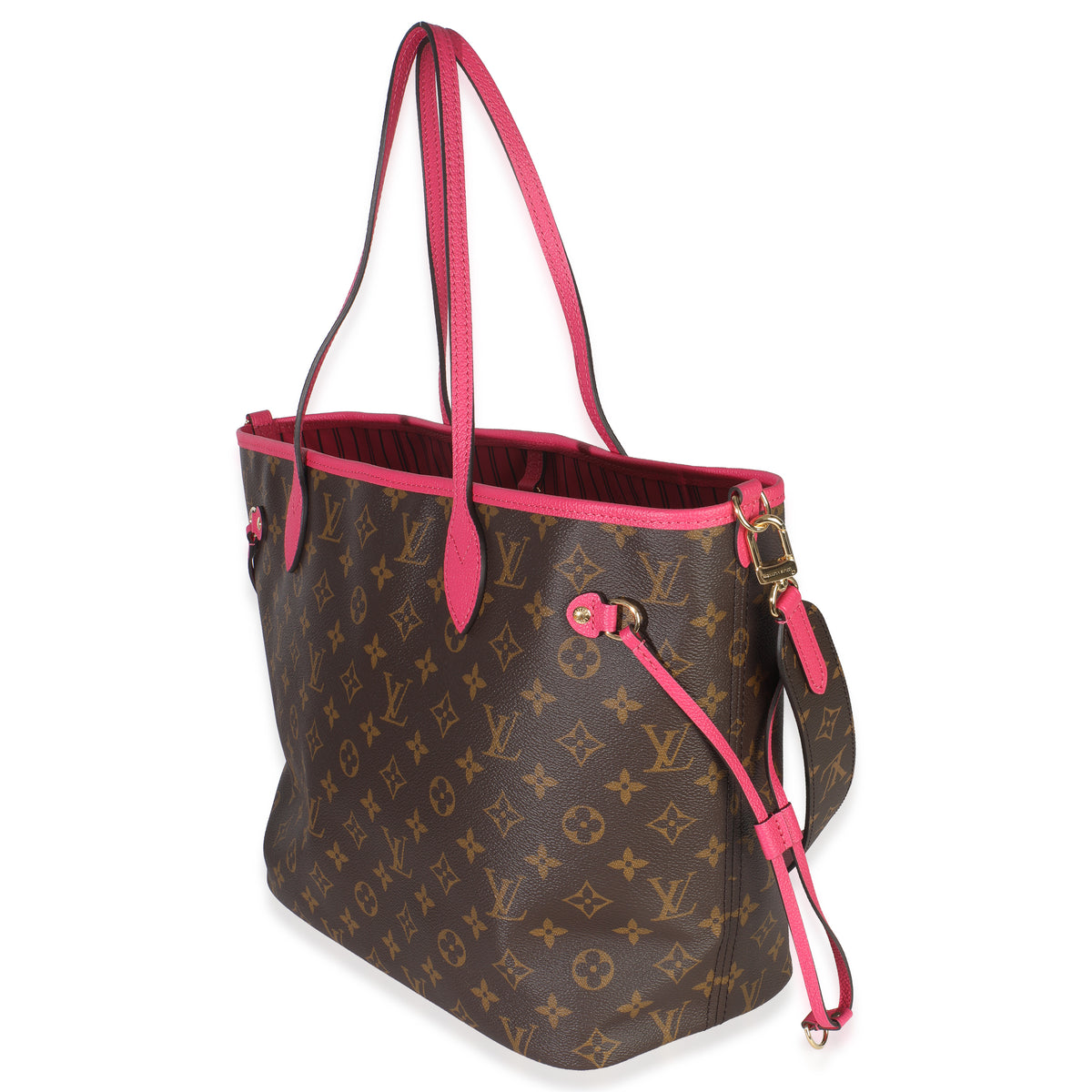 Fuschia Monogram Canvas Inside Out Neverfull Bandouliere MM