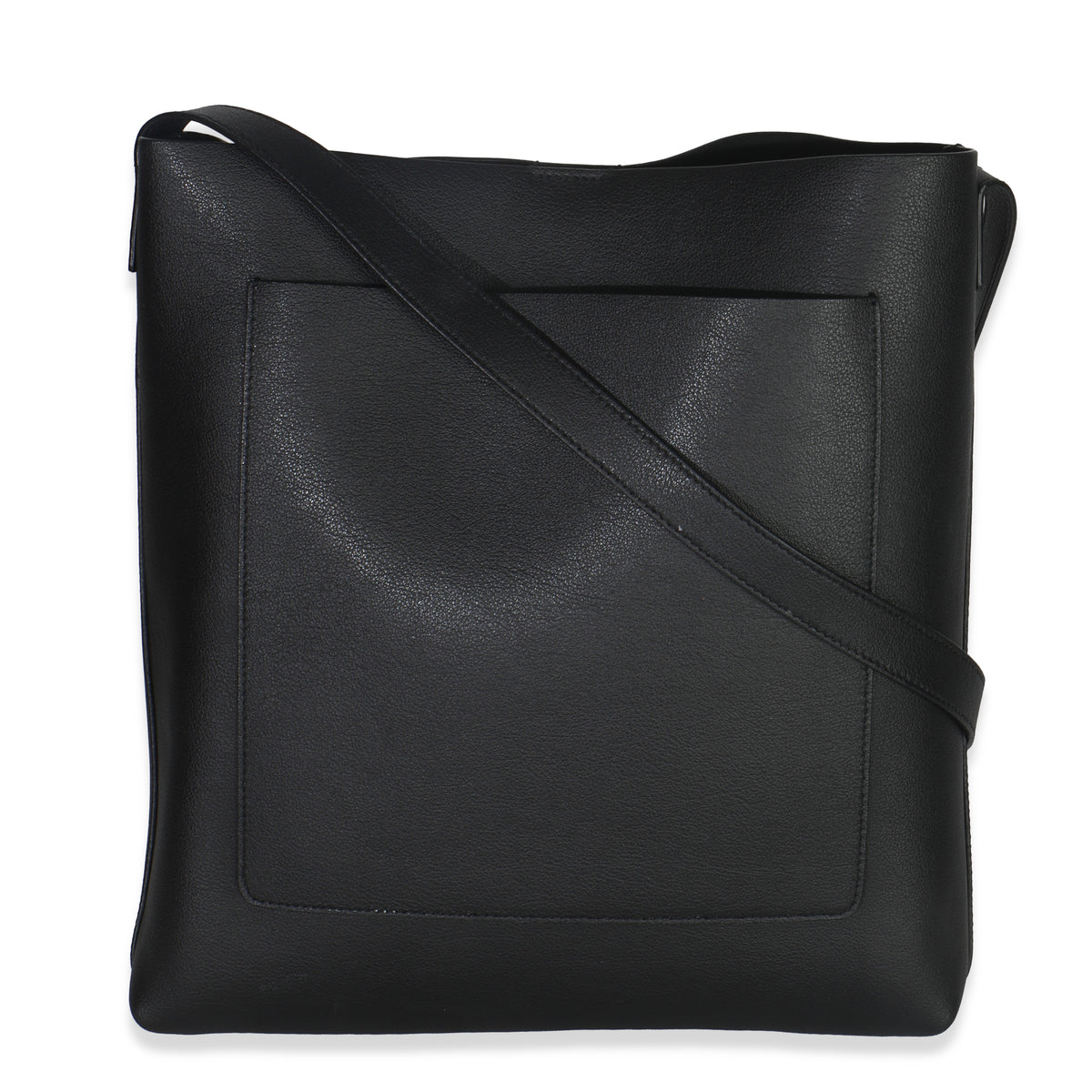 Saint Laurent Black Leather Bold Hobo Handbag bv