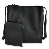 Saint Laurent Black Leather Bold Hobo Handbag fv