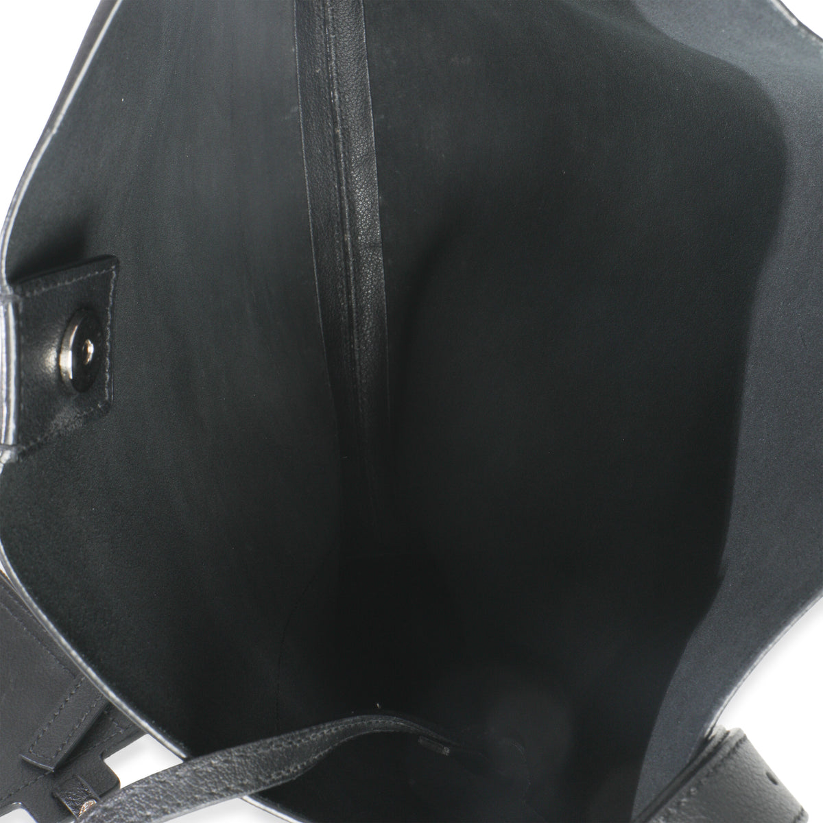 Saint Laurent Black Leather Bold Hobo Handbag ad1
