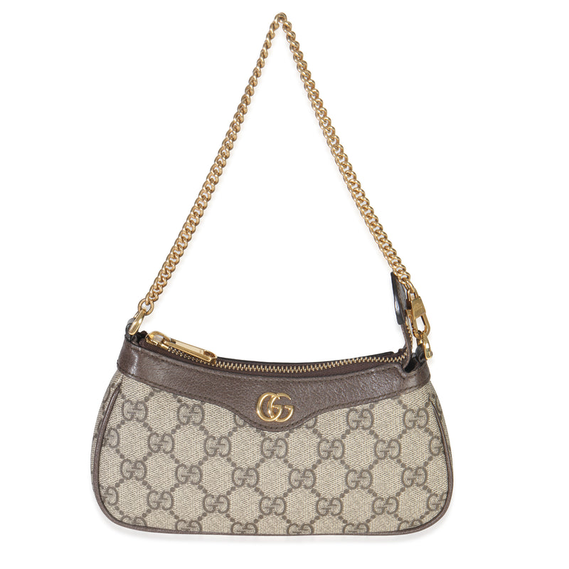 Beige GG Supreme Canvas Mini Ophidia Bag