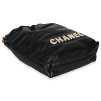 Black Quilted Calfskin Mini Chanel 22 Hobo