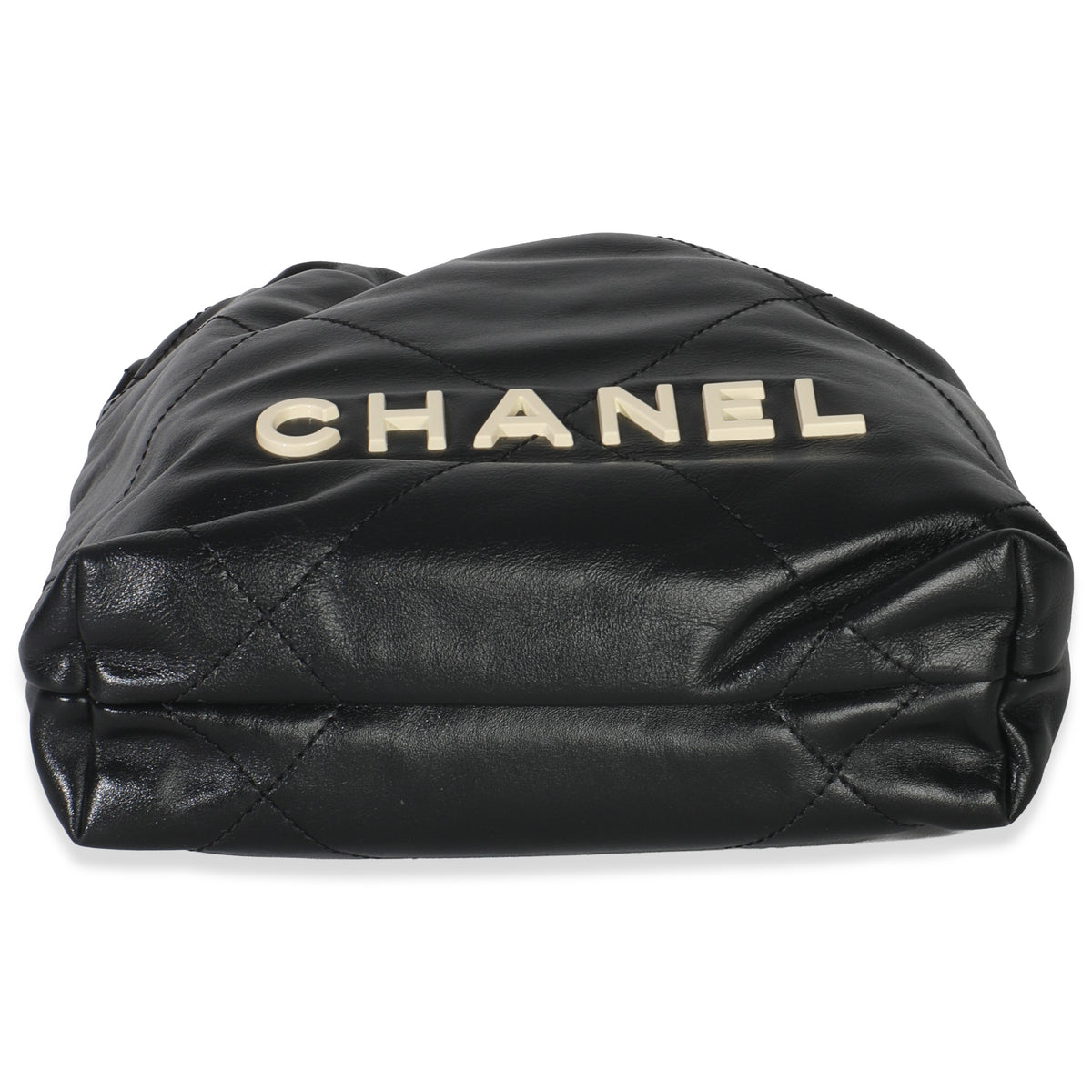 Black Quilted Calfskin Mini Chanel 22 Hobo