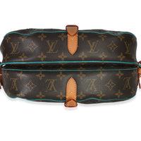 Teal Monogram Canvas Flore Perforated Saumur
