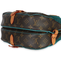 Teal Monogram Canvas Flore Perforated Saumur