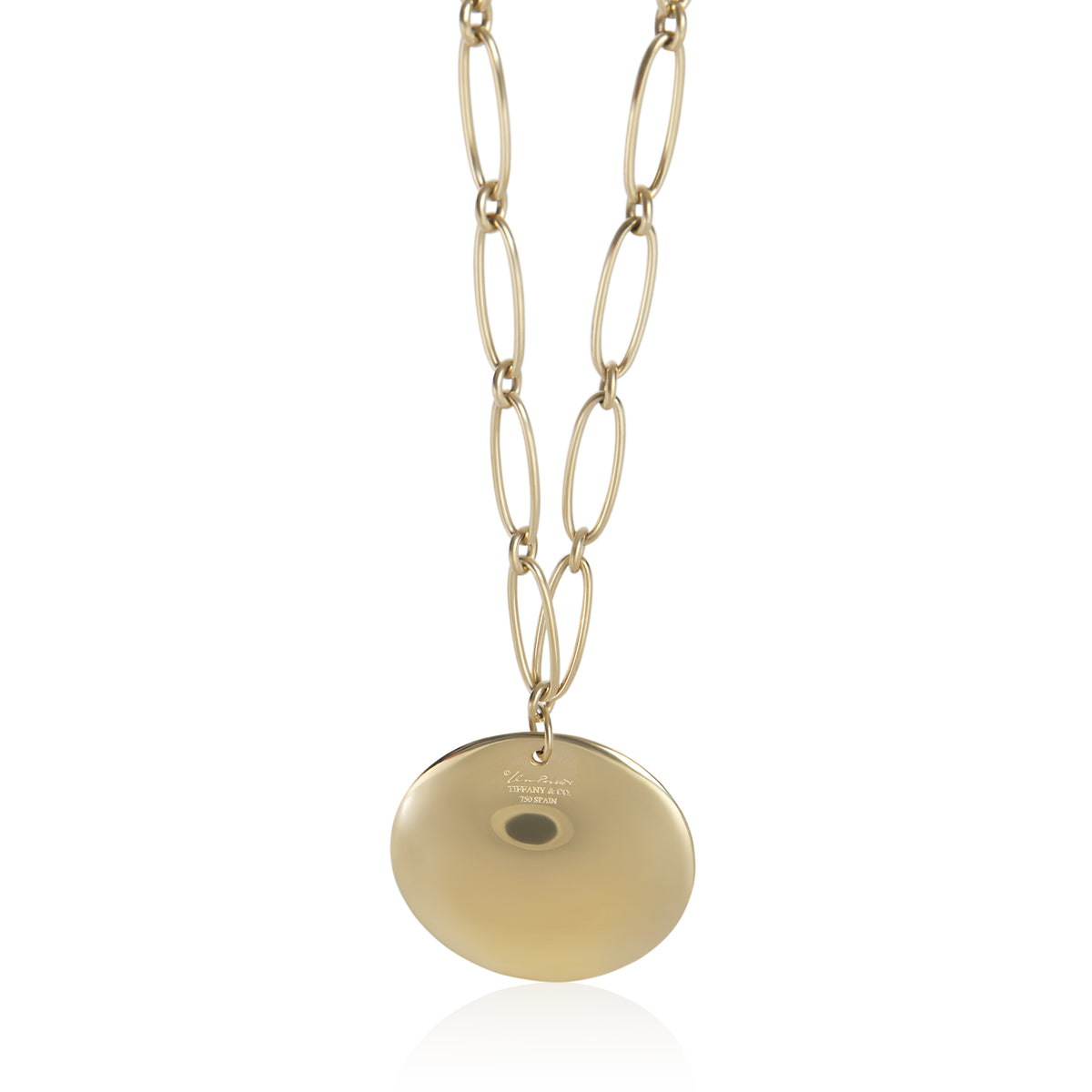 Tiffany & Co. Yellow Gold  Elsa Peretti Round Disc Necklace bv