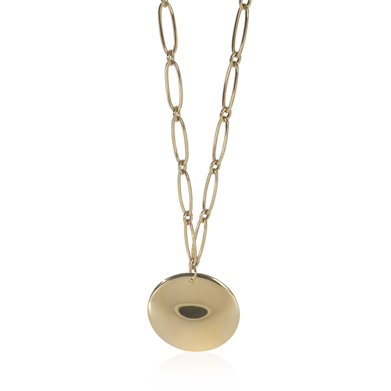 Tiffany & Co. Yellow Gold  Elsa Peretti Round Disc Necklace fv