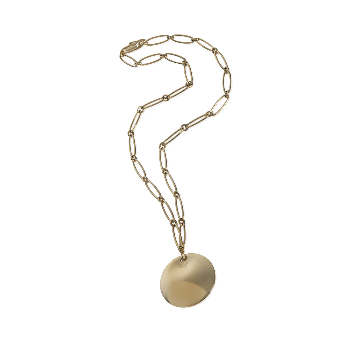 Tiffany & Co. Yellow Gold  Elsa Peretti Round Disc Necklace pv