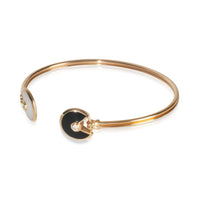 Cartier Rose Gold Mother Of Pearl and Onyx Amulette de  Bracelet clasp
