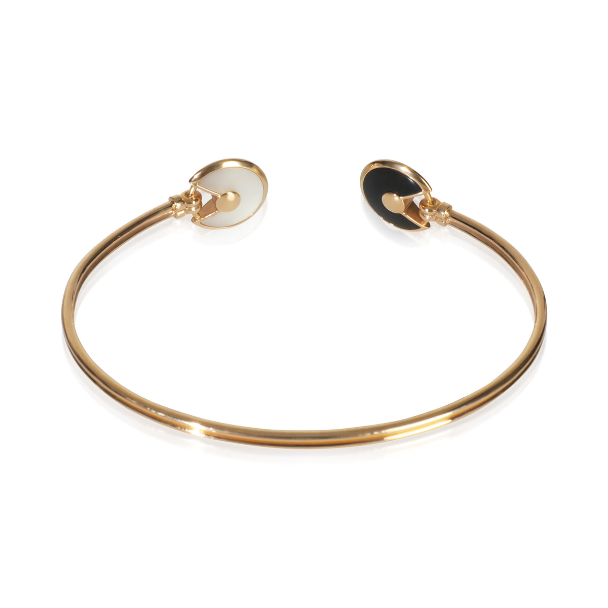 Cartier Rose Gold Mother Of Pearl and Onyx Amulette de  Bracelet pv