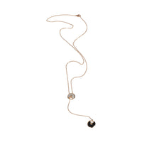 Cartier Rose Gold Mother Of Pearl and Onyx Amulette de  Lariat Necklace pv