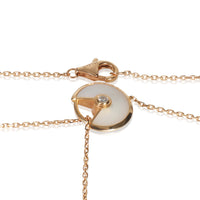 Rose Gold Mother Of Pearl and Onyx Amulette de Cartier Lariat Necklace