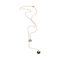 Rose Gold Mother Of Pearl and Onyx Amulette de Cartier Lariat Necklace