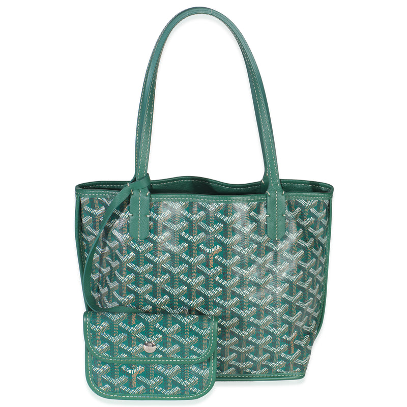 Green Goyardine Canvas Mini Anjou