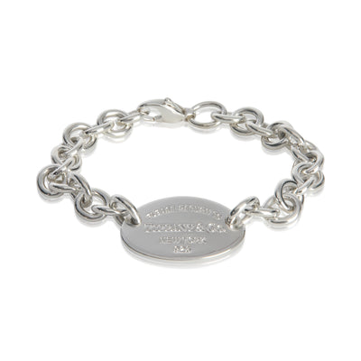Sterling Silver  Heart Tag Bracelet