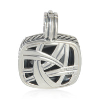 David Yurman Sterling Silver Hematite and Diamond 17mm Albion Pendant pv