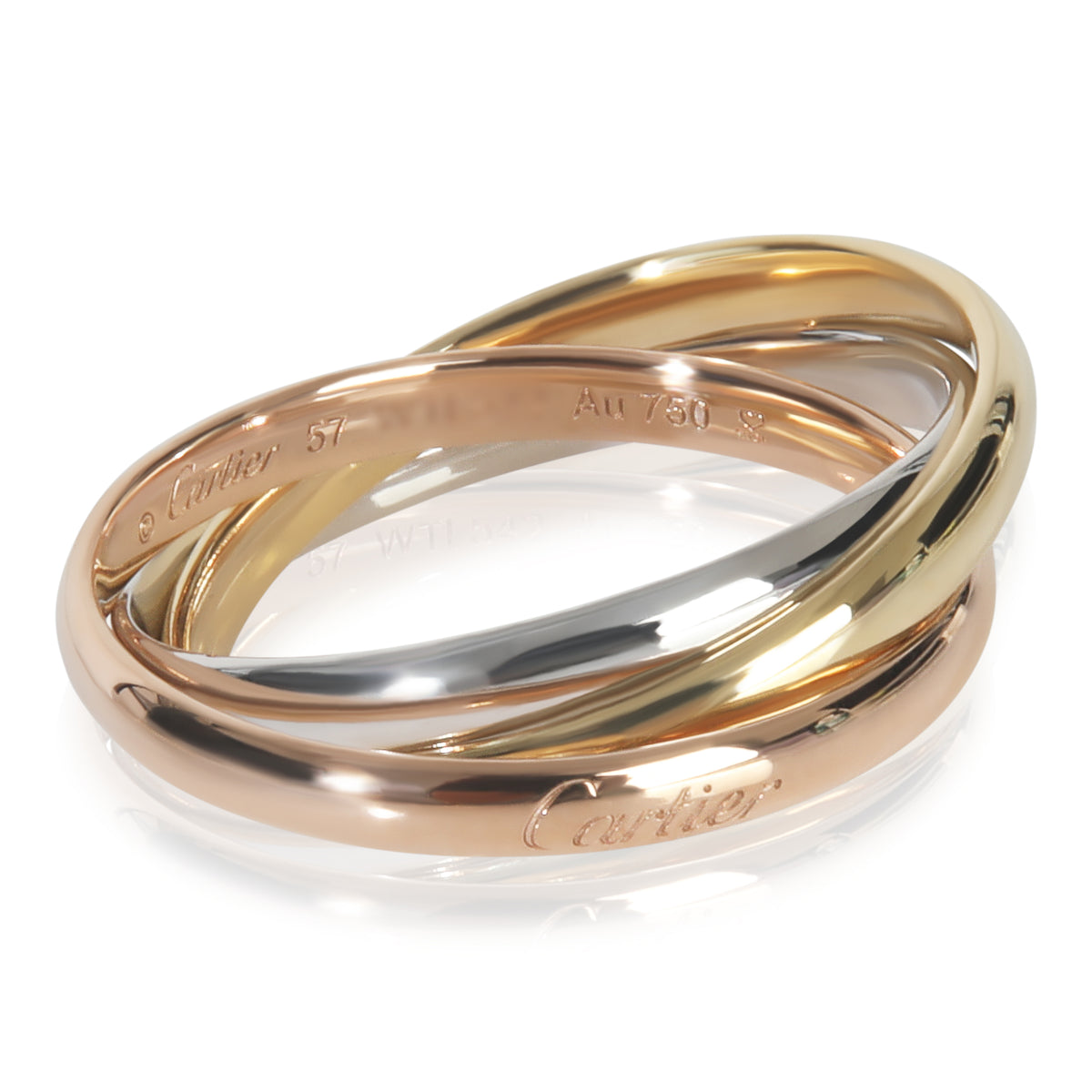 3-Tone Gold  Small Model Trinity Ring