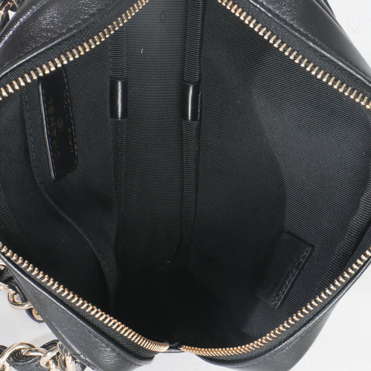 Chanel Black Quilted Lambskin Front Pocket Belt Bag Handbag ad2