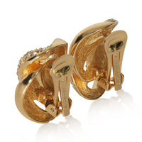 Gold-Plated  Strass Chain Link Earrings