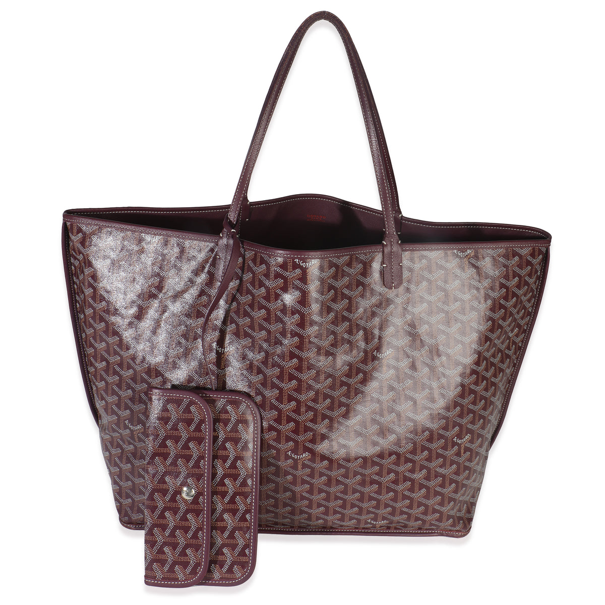 Goyard Burgundy ine Canvas Anjou GM Handbag fv