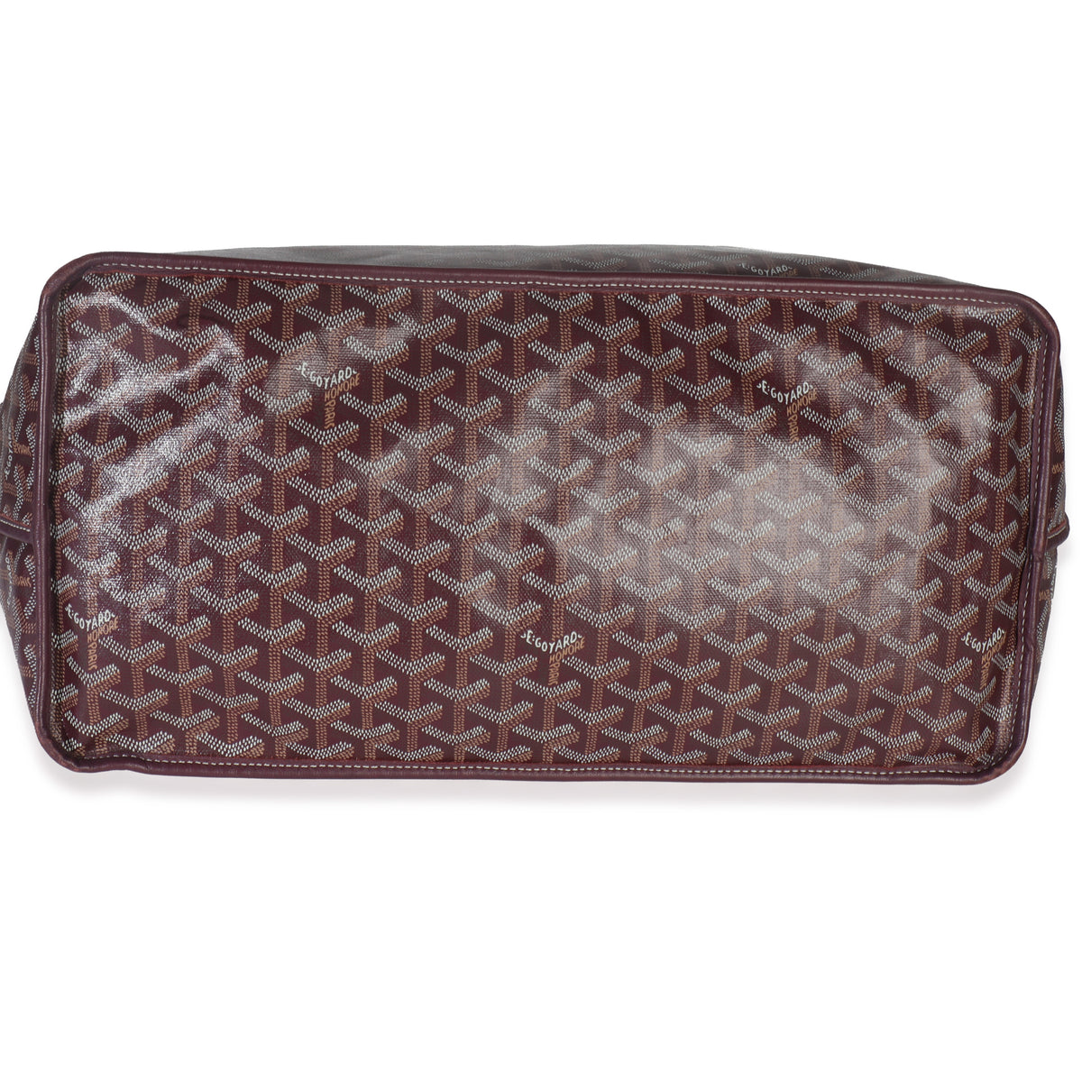 Goyard Burgundy ine Canvas Anjou GM Handbag stamp