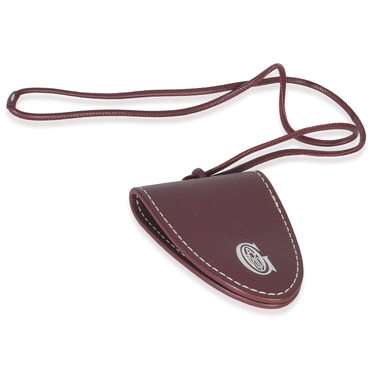 Burgundy Calfskin Bag Clip
