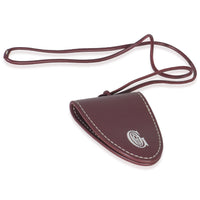 Burgundy Calfskin Bag Clip