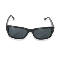 Black Acetate Quilted Frame CC Square Lens Sunglasses